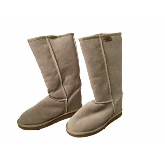 EMU Ridge Australian Boots Women’s 8 Tall 100% Australian Wool Tan Comfortable - Picture 2 of 7